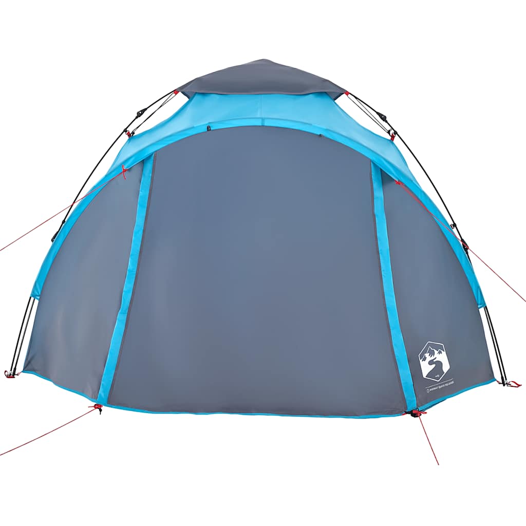 Koepeltent 3-persoons snelontgrendeling blauw