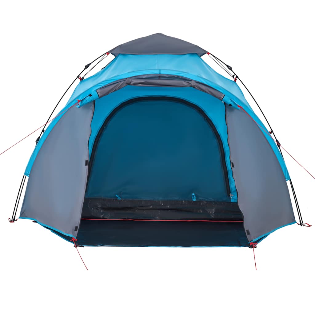 Koepeltent 3-persoons snelontgrendeling blauw