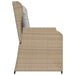 Tuinbankje verstelbaar met kussens poly rattan beige