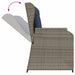 Ligbank voor in de tuin met kussens grijs poly rattan