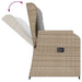 Tuinbankje verstelbaar met kussens poly rattan beige