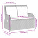 Tuinbankje verstelbaar met kussens poly rattan beige
