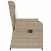 Tuinbankje verstelbaar met kussens poly rattan beige