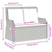 Ligbank voor in de tuin met kussens bruin poly rattan
