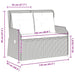 Ligbank voor in de tuin met kussens grijs poly rattan