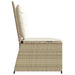 Tuinbankje verstelbaar met kussens poly rattan beige