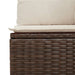 Tuinbank verstelbaar met kussens poly rattan bruin