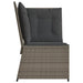 Tuinhoekbank met kussens poly rattan grijs