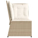 Tuinhoekbank met kussens poly rattan beige