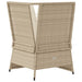 Tuinhoekbank met kussens poly rattan beige