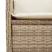 Tuinhoekbank met kussens poly rattan beige