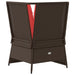 Tuinbankhoek met kussens bruin poly rattan