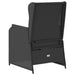 Tuinstoelen 2 st verstelbaar met kussens poly rattan zwart