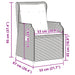 Tuinstoelen 2 st verstelbaar met kussens poly rattan grijs
