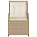 Tuinstoelen 2 st verstelbaar met kussens poly rattan beige