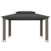 Prieel met dubbel dak 3,94x2,96 m staal antracietkleurig