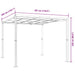 Tuinpaviljoen 3x3 m aluminium antracietkleurig