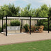 Prieel met uittrekbaar dak 3x6 m aluminium crèmekleurig