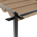 Prieel met uittrekbaar dak 3x6 m aluminium taupe