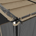 Prieel met zijwanden van gaas 6x3 m staal taupe