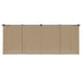Prieel met gordijnen 6x3 m staal taupe
