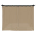 Prieel met gordijnen 6x3 m staal taupe