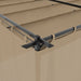 Prieel met gordijnen 6x3 m staal taupe