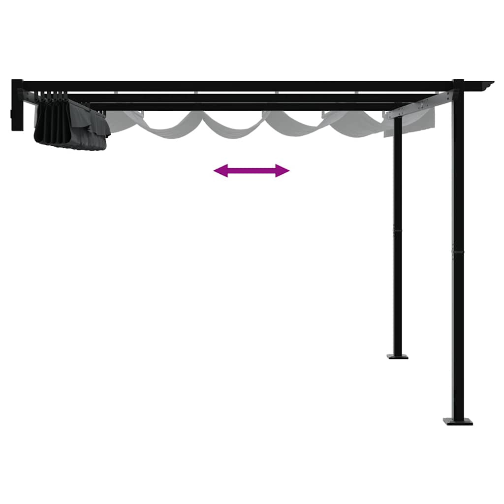 Paviljoen 300 x 300 x 200 cm Antracietkleurig Polyester