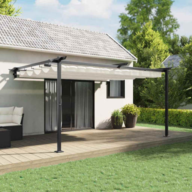 Paviljoen 400 x 300 x 200 cm Crèmekleurig Polyester