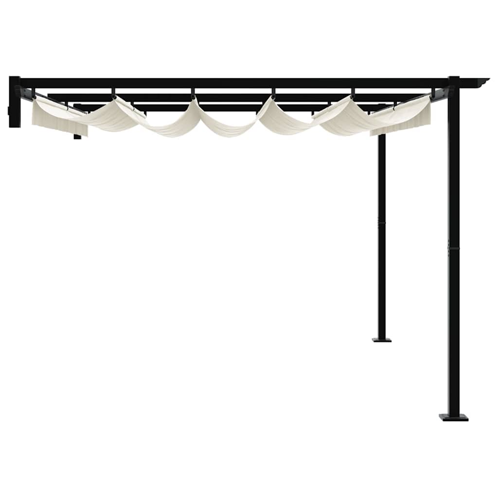 Paviljoen 400 x 300 x 200 cm Crèmekleurig Polyester