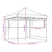 Partytent inklapbaar pop-up met 2 zijwanden taupe