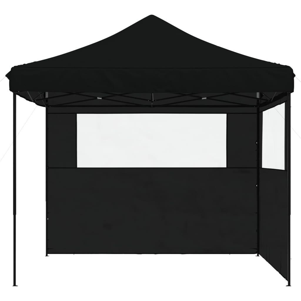 Partytent inklapbaar pop-up met 2 zijwanden zwart