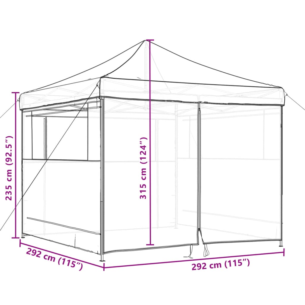 Partytent Inklapbaar Pop-Up Oranje