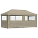 Partytent inklapbaar pop-up met 3 zijwanden taupe