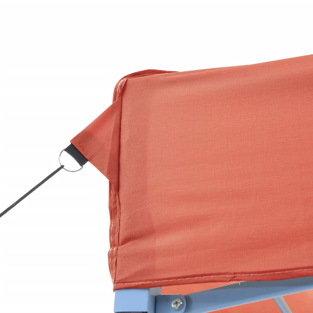 Partytent inklapbaar pop-up met 3 zijwanden terracottakleurig