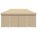 Partytent inklapbaar pop-up met 4 zijwanden beige