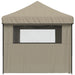 Partytent inklapbaar pop-up met 4 zijwanden taupe
