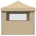 Partytent inklapbaar pop-up met 3 zijwanden beige