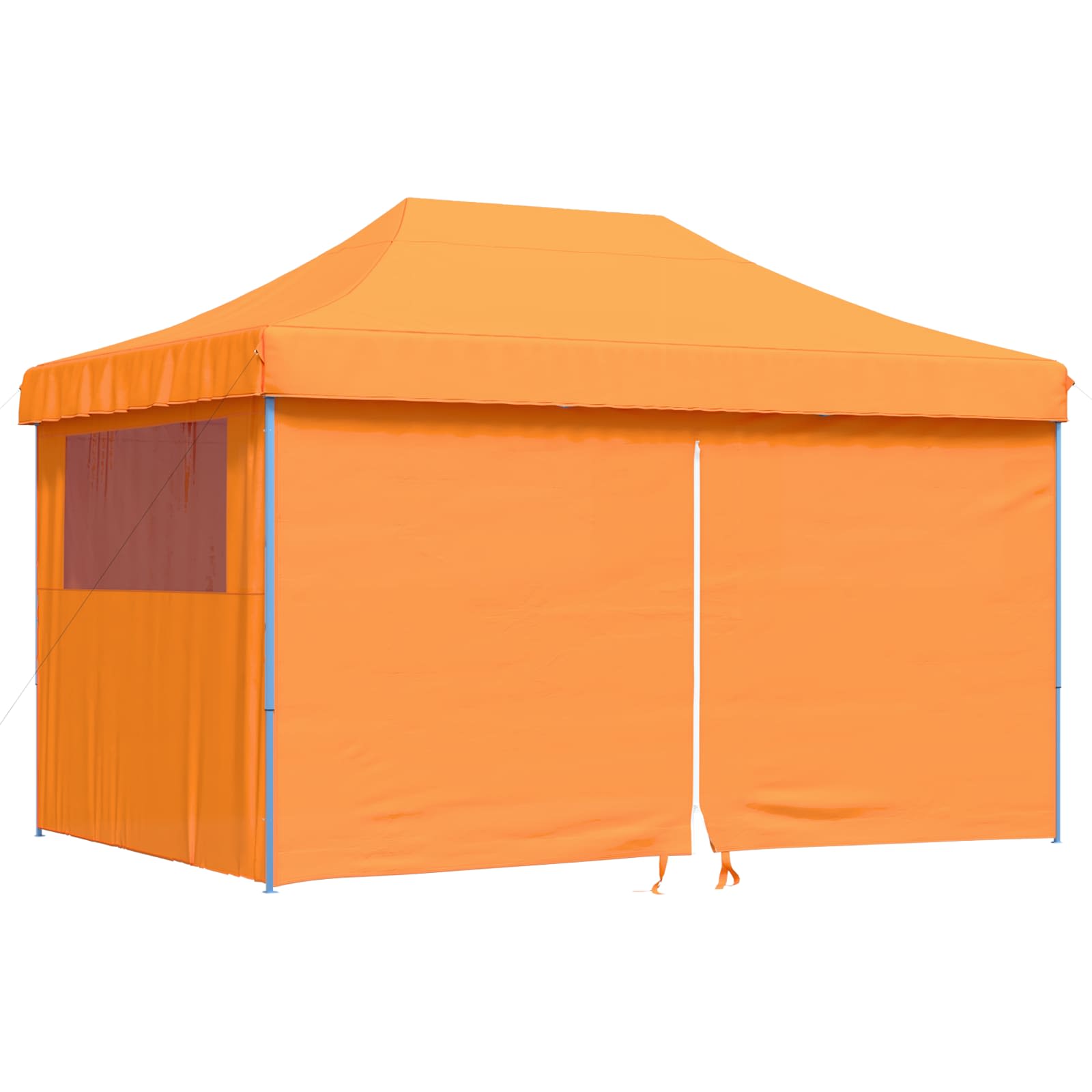 Partytent inklapbaar pop-up met 4 zijwanden oranje