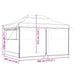 Partytent inklapbaar pop-up met 4 zijwanden taupe