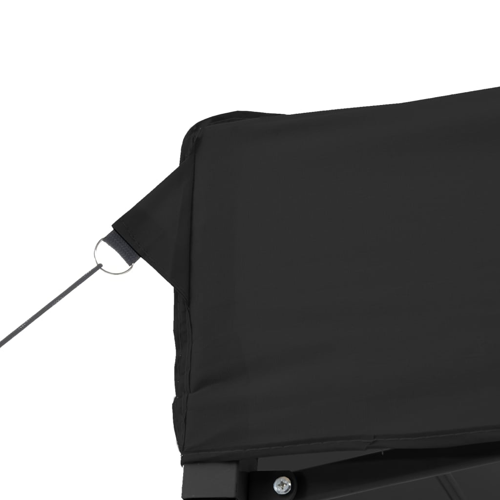 Partytent inklapbaar pop-up met 2 zijwanden zwart