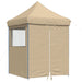 Partytent inklapbaar pop-up met 4 zijwanden beige