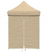 Partytent inklapbaar pop-up met 4 zijwanden beige