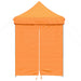 Partytent inklapbaar pop-up met 4 zijwanden oranje
