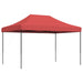 Partytent inklapbaar pop-up 410x279x315 cm bordeauxrood