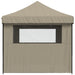 Partytent inklapbaar pop-up met 4 zijwanden taupe