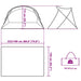 Strandtent 2-persoons pop-up waterdicht azuurblauw