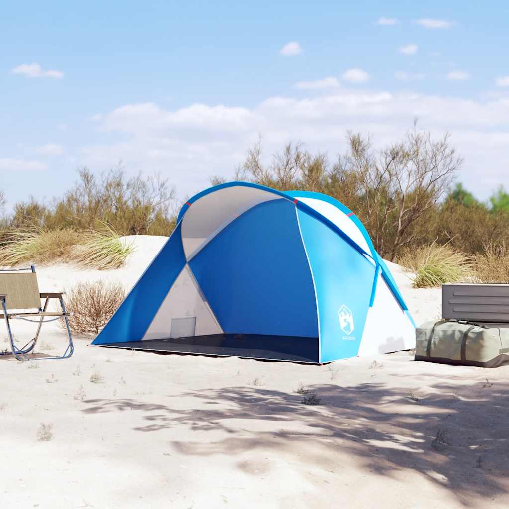 Strandtent 2-persoons pop-up waterdicht azuurblauw
