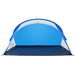 Strandtent 2-persoons pop-up waterdicht azuurblauw