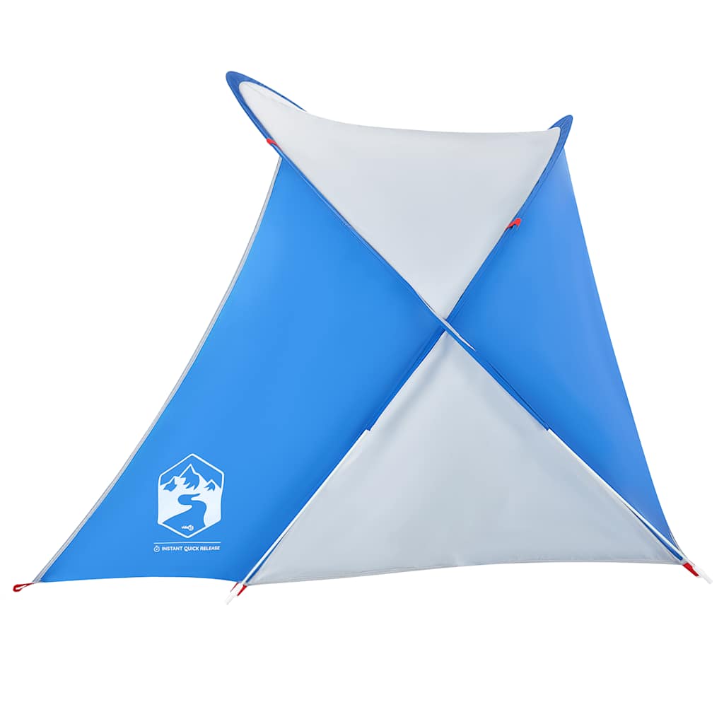 Strandtent 2-persoons pop-up waterdicht azuurblauw